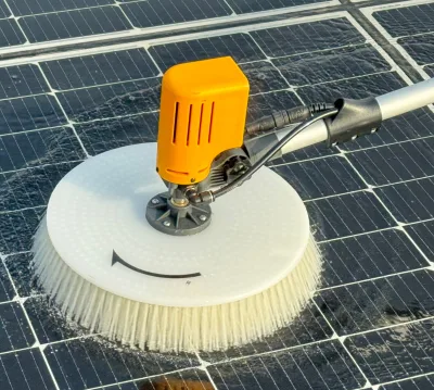 Single-Head PP Material Solar Panel Cleaning Brush Extendable Pole Electric Version PV Solar Panel Rotating Cleaning Brush