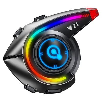 Y21 Classic Style Outdoor Riding Headset With RGB Colorful Lighting Effect Helmet Headphone With Noise Reduction
