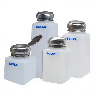 500ML Copper-Core Pump Large Alcohol Bottle Plastic Thinner Bottle Dispensing Flip-Top Push Mechanism DKT90 Private Label