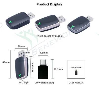 Special Offer Carplay Android Auto Adapter Wired to Wireless USB Dongle Fast Connection Adapter