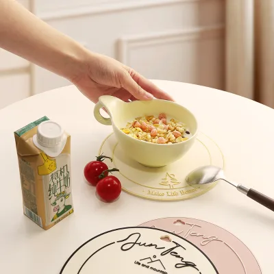 Thermal Cushion coaster Anti-ironing Table Plate Mat Cartoon Simple Lines Mat Anti-oil
