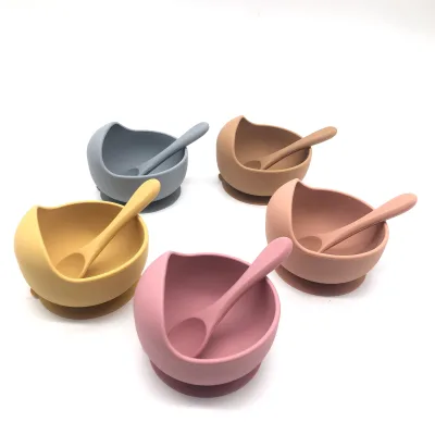 Hot Selling Silicone Baby Dinner Plate Toddler Eco-friendly Non-Toxic Easy to Clean Safe Heat Resistant Silicone Silicone Bowl