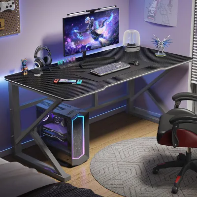 Computer Desk Desktop Gaming Desk Chair Set Office Desk for Home Use Study Library Writing Desk Rectangle Shape Density Board