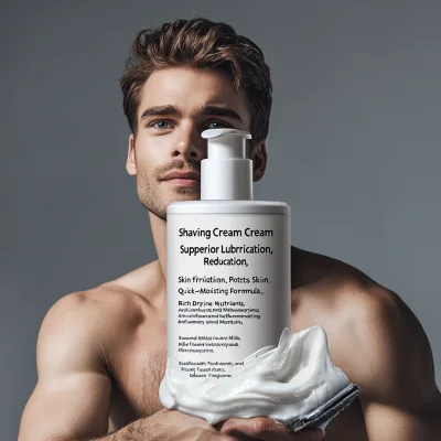Alcohol-Free and Fragrance-Free Shaving Cream for Sensitive Skin OEM Supply Men's Beard Care Product