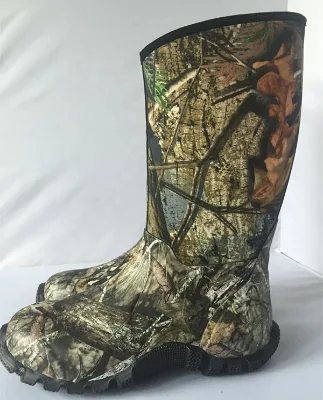 Mens Outdoor Rubber Hunting Boots With Neoprene