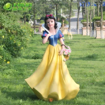 1.6M H Life-Size Snow White Garden Statue Modern Religious Fiberglass Animal Figurine Resin Polyresin Craft for Gifts Anime