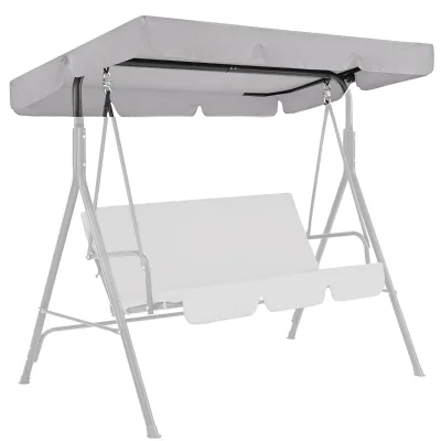 3 Seat High Quality Steel Frame Patio Swing with Anti-Air Protection and Traditional Design Canopy Outdoor Furniture