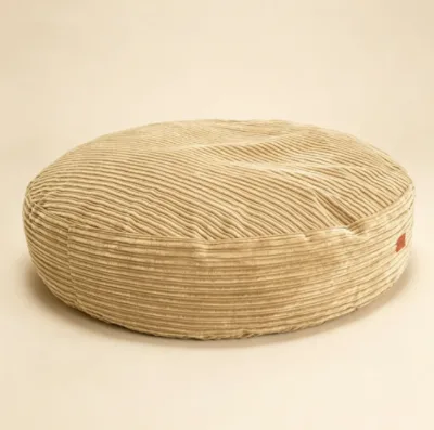 Woolen Fabric Winter Striped Indoor Pet Bed-Full-size Waterproof Dog Bed with Cotton Fill