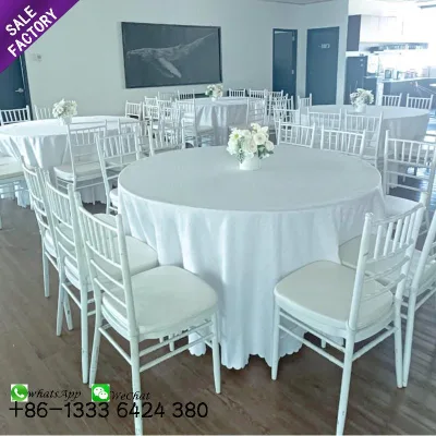 Good Quality Round Wooden Folding Table Furniture Wedding Cheap Party Chairs and Tables for Sale