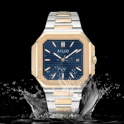 Wholesale Factory Price Men's Luxury OEM High Quality Stainless Steel Automatic Haiou 20mm Sapphire Crystal Rubber Pointer 20BAR