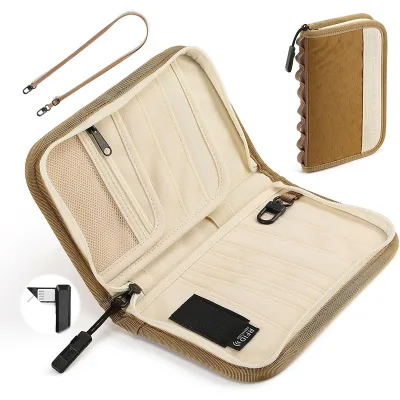 2025 New Arrival Customized Travel Passport Storage Bag RFID Anti-theft ID Bag Storage Travel Portable Nylon Passport Bag