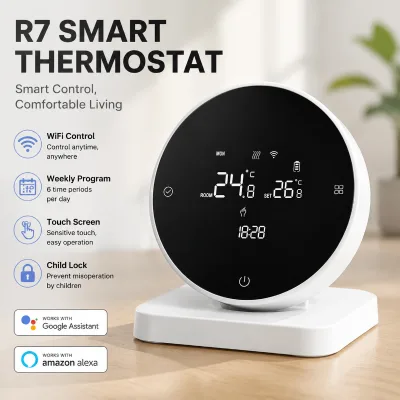 RF Wireless 8 Loops Hub Control Box NC NO Thermal Actuators Gas RF Electric Boiler Thermostat for Floor Heating System