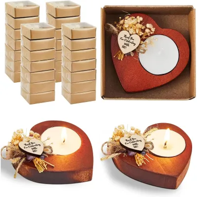 Hot Sale Handmade Wedding Decoration Stick Shape Wood Base Candles Rustic Wedding Favors for Guests Scented Home Decoration