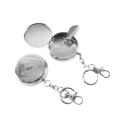 Yiwu Erliao Factory Supply Modern Custom Logo Durable Stainless Steel Portable Smoking Ashtray for Car Home Hotel
