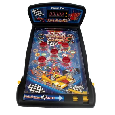 Racing Car Pinball Machine Tabletop LED Score Game Electronic Arcade Pinball for Kids Light & Sound Effects Gifts