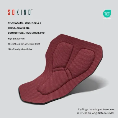 SOKIND High Density Absorbent Breathable Quick Dry Eco-Friendly Sponge Riding Cushion Women's Custom High Elastic Spandex/Nylon