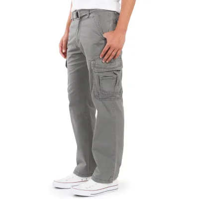 Style 2024 Cargo Pants Vintage Wash Low Waist Navy Blue Straight Cargo Pants for Men
