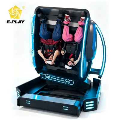 Eplay Factory 360 Rotation VR Flight Simulator with Multiple Flight Games and Movies 2 Player Flight Simulator Cockpit
