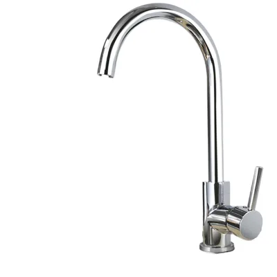Long neck water saving tap brass body kitchen mixer faucet