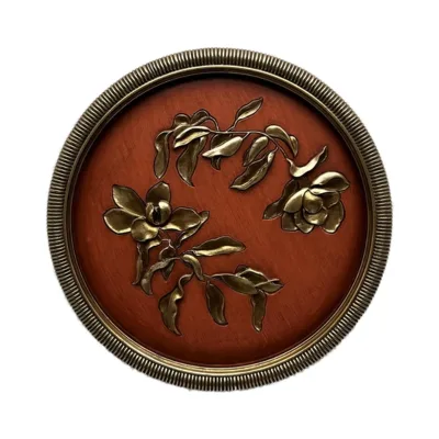 Antique Gold Floral Wall Sculpture 10x10 Inch Hand Painted Ornate Wall Hanging Eco-Friendly Resin Vintage Wall Art for Kitchen