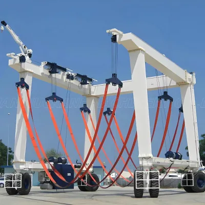 Marine Grade Mobile Boat Hoist with Adjustable Sling Width Options