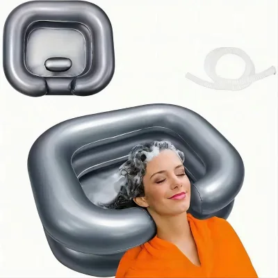 Thickening PVC Inflatable Shampoo Basin, Foldable Inflatable Shampoo Basin for Home and Outdoor Use