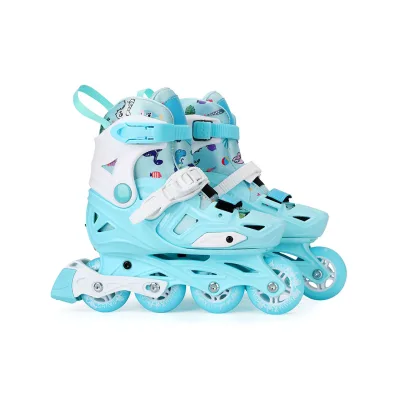 Roller Skates, Four-wheeled Roller Skates, Kids' Smooth Inline Roller Skates - Adjustable Size, Suitable for Beginners.