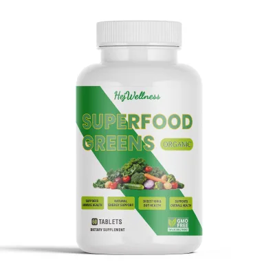 Natural Organic Superfood Greens Supplement Tablets Improve Digestion and Immune System Health Tablets