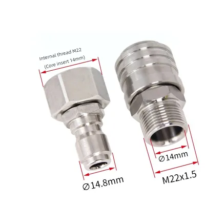 Professional Connector 3/8 Quick Connect Stainless Steel for Car Detailing Wash Cleaning