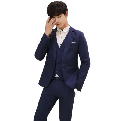 2025 Chinese Manufacturer Wholesale 3 Pcs Male Formal Business Suit for Men's Fashion Boutique Plaid Wedding Dress Suit