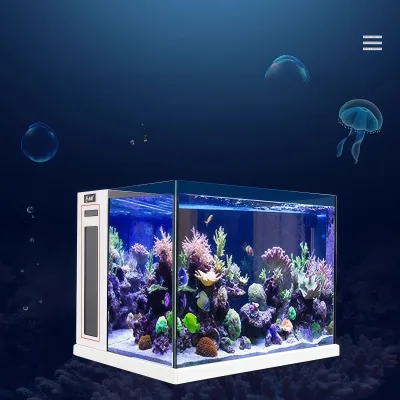 Glass Aquarium Cube High Light Transmission Fish Tank Living Room Aquarium With Cabinet