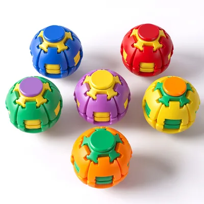 Promotional Popular Stress Relieving Fingertip Gyro Ball Toys, Rotating and Deformable Fingertip Ball Toys, Anti Anxiety Toys