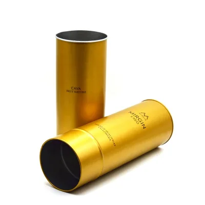 Custom Food Grade Tin Plate Tall Round Metal Tin Can with Black Finish for Wine Bottle and Milk/Bread Packaging