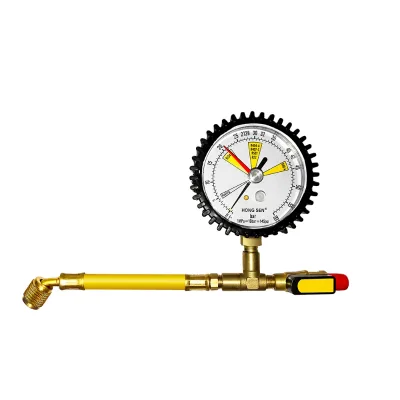 HONGSEN Nitrogen Gauge With Shut off Valve Nitrogen Pressure Gauge