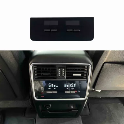 Rear Seat LCD Air Conditioner Touch Control Panel Dual Zone Climate For Porsche Cayenne 2018-2023