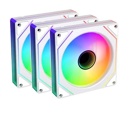 Custom OEM 120x120x25mm ARGB PC Cooling Fan 32CFM with Hydraulic Bearing CPU/GPU/PS5 Aluminum Computer Case Heatsink