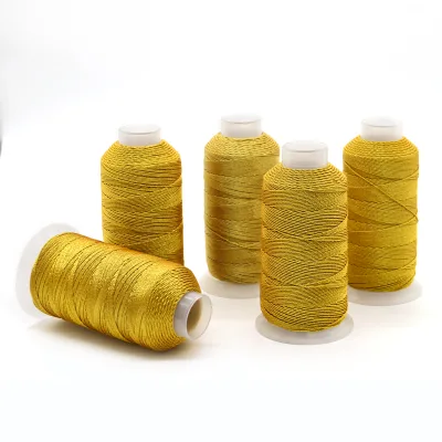 Gold and Silver Silk Muti-strands Thread Diy Metallic Yarn Thread Braid Golden Thread