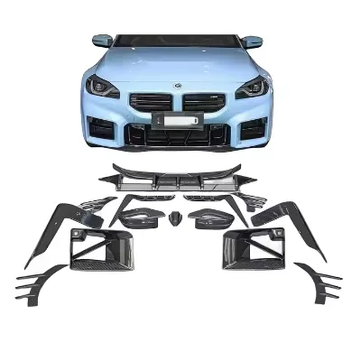 New for BMW M2 G87 Carbon Fiber Body Kit with Front Lip Side Skirt Diffuser Plastic Material