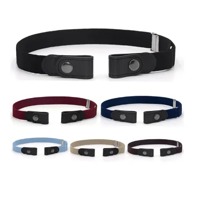 Free Shipping Fashion All-match Simple Jeans Seamless Elastic Belt Men and Women Invisible Trousers Stretch Elastic Belt