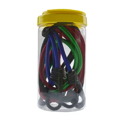4pc Pack 8mm Assorted Bungee Cord Set Steel Hook Bungee Cords