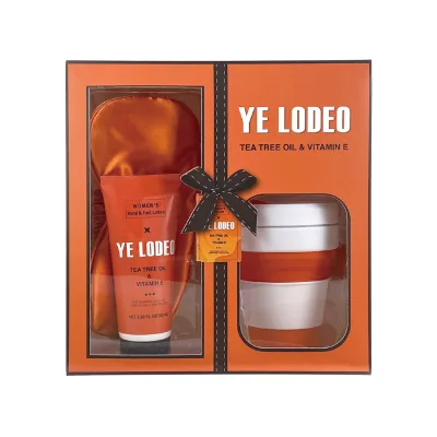 100% Hot Sale Private Label Handmade Vegan Moisturizing Travel Gift Set with Hand & Foot Lotion Cup Eye Patch Rose Fragrance