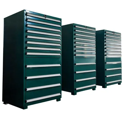 Modular Heavy Duty Steel Tool Cabinet Set with Swivel Casters & Key Lock OEM/ODM Customizable for Garage Workshop Storage
