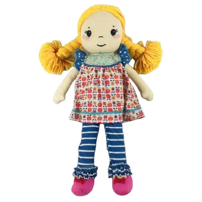 Custom Adorable Stuffed Plush Girl Doll Fabric Rag Doll for Kids