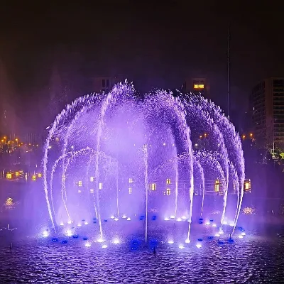 Dewy Water Fountain Factory Show the Big Musical Water Fountain