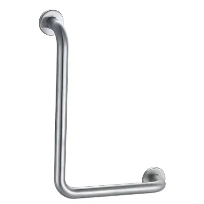 OEM Wholesale Hospital Stainless Steel Handrail L Shape 304 Stainless Steel Grab Bar Bathroom Support Rails for Elderly Disable