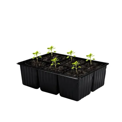 6-cell Seedling Tray Plastic Seed Tray Seed Starter Tray Flower Pot Plastic