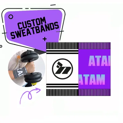 Wrist Sweatbands Custom Sports logo Embroidery Cotton Breathable Tennis Basketball Elastic Polyester Gym Unisex Men Women