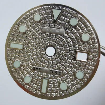 28mm Luminous Diamond Watch Dial for 2836 Four Hand Movement