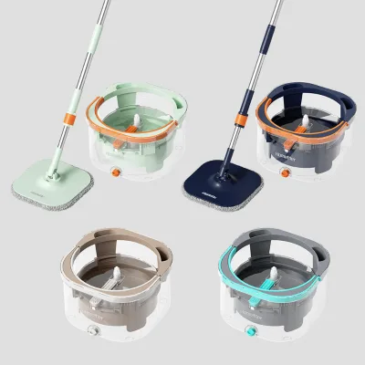 OEM Customized Eco-Friendly Microfiber for Bucket Set Transparent Bucket Clean Dirty Separation High Dehydration Rate Mop