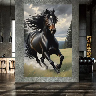Horse Wall Art on Canvas Animal Paintings for Home and Office Decor